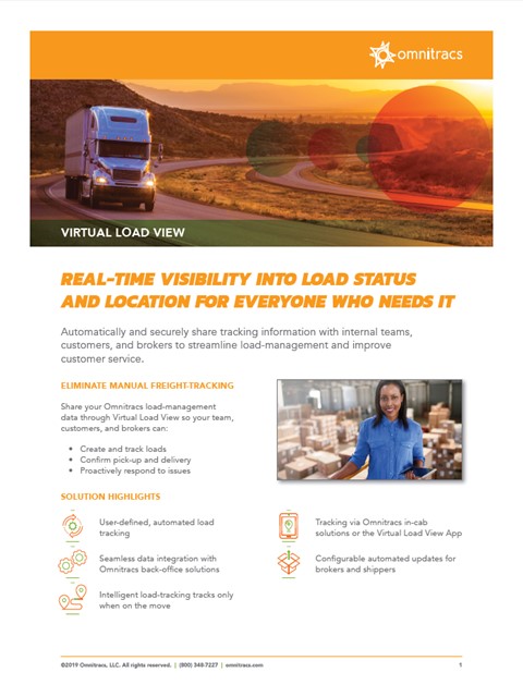 Virtual Load View (Brochure) | Omnitracs